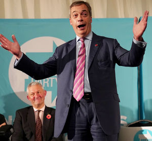 Brexit Party leader Nigel Farage
