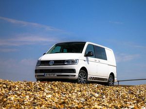 Supporting image for story: The Volkswagen Transporter Kombi is a hit on the beach
