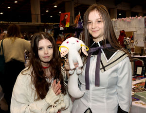 Izzie Brown with Poppy Hallsworth - both 14 - from Belle Vue Shrewsbury.