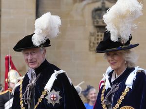 Supporting image for story: Charles and Camilla lead royal family at Order of the Garter celebrations