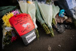 Tributes left at Brownhills High Street