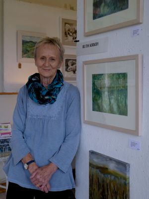 Presteigne artist Ruth Kirkby who works with watercolour, oils and pastels