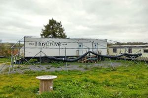 A Haygrove-branded caravan at the farm 

 