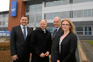 Members of the Green Shoots team, Martin Nicholls, Professor Ian Oakes, Michelle Depper-Westwood and Luke Hill