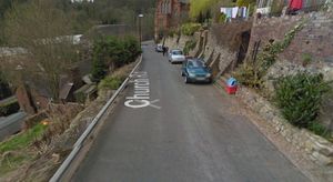 The narrow Church Road in Coalbrookdale. The wall is on the right hand side. Picture: Google Maps
