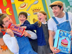 Supporting image for story: 
TV pair make Shrewsbury pupils' day - one rhyme at a time
