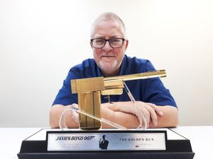 Supporting image for story: Rare replica of James Bond villain Francisco Scaramanga’s iconic golden gun to go under hammer