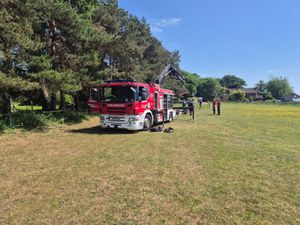 Fire crews at the scene. Picture: Amber Watch Wellington