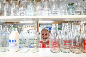 Steve Wheeler, 76, has collected over 26,000 milk bottles.