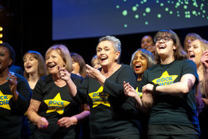 Rock Choir members from Bridgnorth, Shrewsbury, Telford and Wolverhampton have reunited for live singing rehearsals