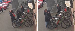 CCTV footage captured all three as they took the bicycles from outside a supermarket in the town