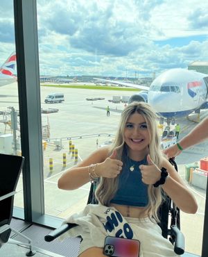 Madi Foster ready to fly to US. 