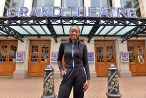 Beverley Knight outside the Grand Theatre