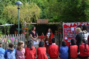 The Mayor of Harrow officially opens the Whitchurch Woodland Forest school.