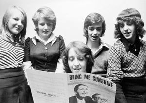 'Having a run-through of an aptly named song are, left to right, Jackie Leverington, Jackie Groves, Mrs Maureen Benson, Steven Brown, and Gary Hall.' The picture was published on April 1, 1975, to go with a story about a group of youngsters called The Moorland Youth Show who provided entertainment for elderly people. The idea came from Maureen Benson, of Yewtree Drive, Bayston Hill, who ran Monkmoor Youth Club who had asked members if they were interested in forming such a group