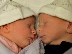 Supporting image for story: Double delight for parents as twin babies born on New Year's Day
