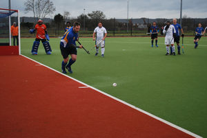 Stourport shoots wide in their match with Old Hales.