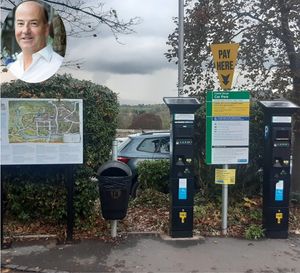 Mark Wiggin (inset) is one person who has hit out at how much parking is in Ludlow. Picture: LDRS/Mark Wiggin Estate Agents