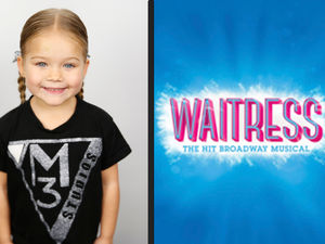Supporting image for story: Five-year-old girl follows in parents' footsteps by starring in smash hit musical Waitress