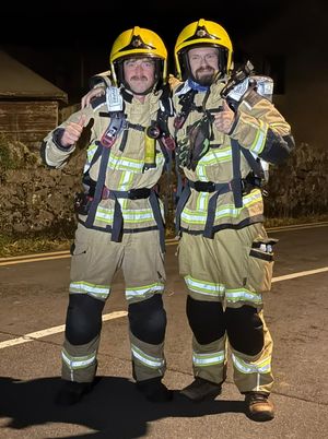 Shropshire firefighters Aidan Wolvers and Matt Pardy