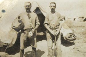 William Simpson (left) and his friend Sergeant Payne at Minya, Egypt, around 1916. Picture: Soldiers of Shropshire Museum collection.