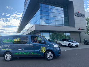 Kelda Wood in the newly branded van at Aico