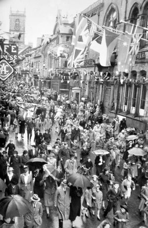 A parade through Whitchurch was held to celebrate the victory
