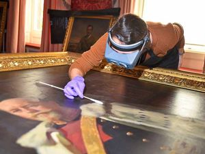 Supporting image for story: Weston Park paintings undergo conservation work
