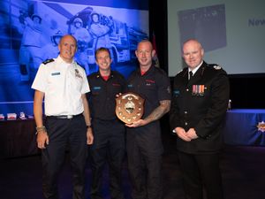 Supporting image for story: Shropshire firefighters honoured for service and good conduct 