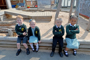Leo, Indie, Chase, Harleigh and the rest of the children at Warstones Primary School have been unable to play in the sand because of the vandals