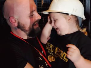 Director-duo, and husband & wife Jason and Kirsty's daughter, Athena, enjoying herself during the awards.