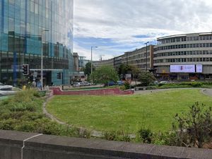 Supporting image for story: Two men kicked to the ground and robbed in Birmingham city centre, as one hit by getaway car 