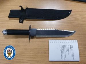 Supporting image for story: Police dogs helps hunt out burglary suspects and 'Rambo knife'