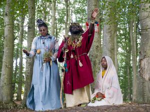 Supporting image for story: Eviction of ‘African tribe’ camping in Scottish woods under way