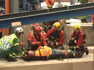 Supporting image for story: Workmen rescued by firefighters after falling into Oldbury pit