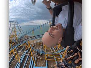 Supporting image for story: Record-holder for most rollercoasters ridden in a week eyes up next challenge