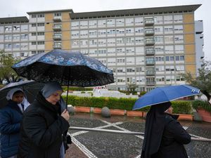 Nuns at the Gemelli Polyclinic in Rome