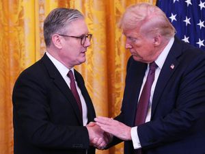 Sir Keir Starmer and President Donald Trump shake hands