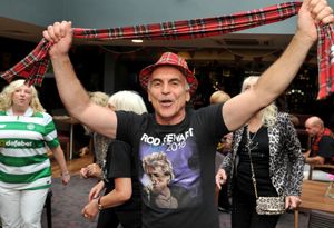 Members of the Rod Steward Fan Club who have held party at the Park Inn in Walsall before heading over to Wolverhampton. Picture: Alan Fogarasy