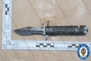 The knife that killed Karl Gallagher