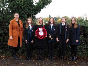 Students from Burton Borough School joined the Remembrance Parade and Service in Newport on Sunday