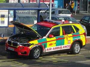 Supporting image for story: Ambulance vehicle rushing to patient in collision with car in Kingswinford