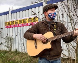 Campaigners showed support for the GRT community and transit site plans at Old Pleck Road and Darlaston Road in Walsall on International Roma Day. PIC: Martin Lynch