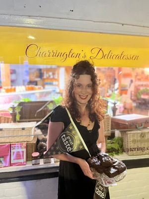 Showing off her great taste award winning brownies. Photo: Addienna Taldair