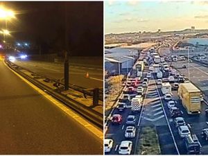 Supporting image for story: M6 crash: Major delays after lorry smashed through barriers