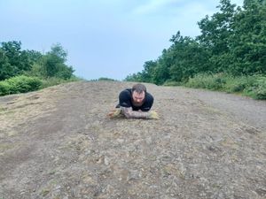 Mickey on his climb. Photo: Mickey Bushell/Facebook