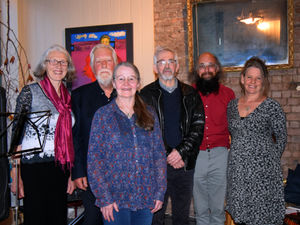 Local performers; (L-R) Penny Nicholson,Paul Jays, Catherine Smedley, Simon Rae, Dr Jo Botting and Michelle Pearce. Ted Edwards image