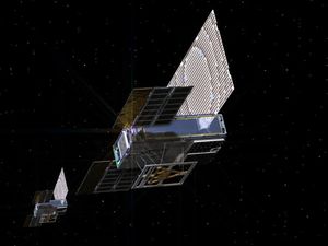 Supporting image for story: Tiny twin satellites on a mission to Mars phone home for the first time