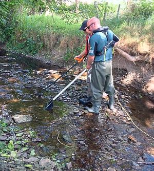 Fish needed rescuing from the River Redlake which completely dried up