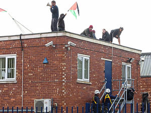 Supporting image for story: Gaza roof protesters defend actions at Staffordshire factory